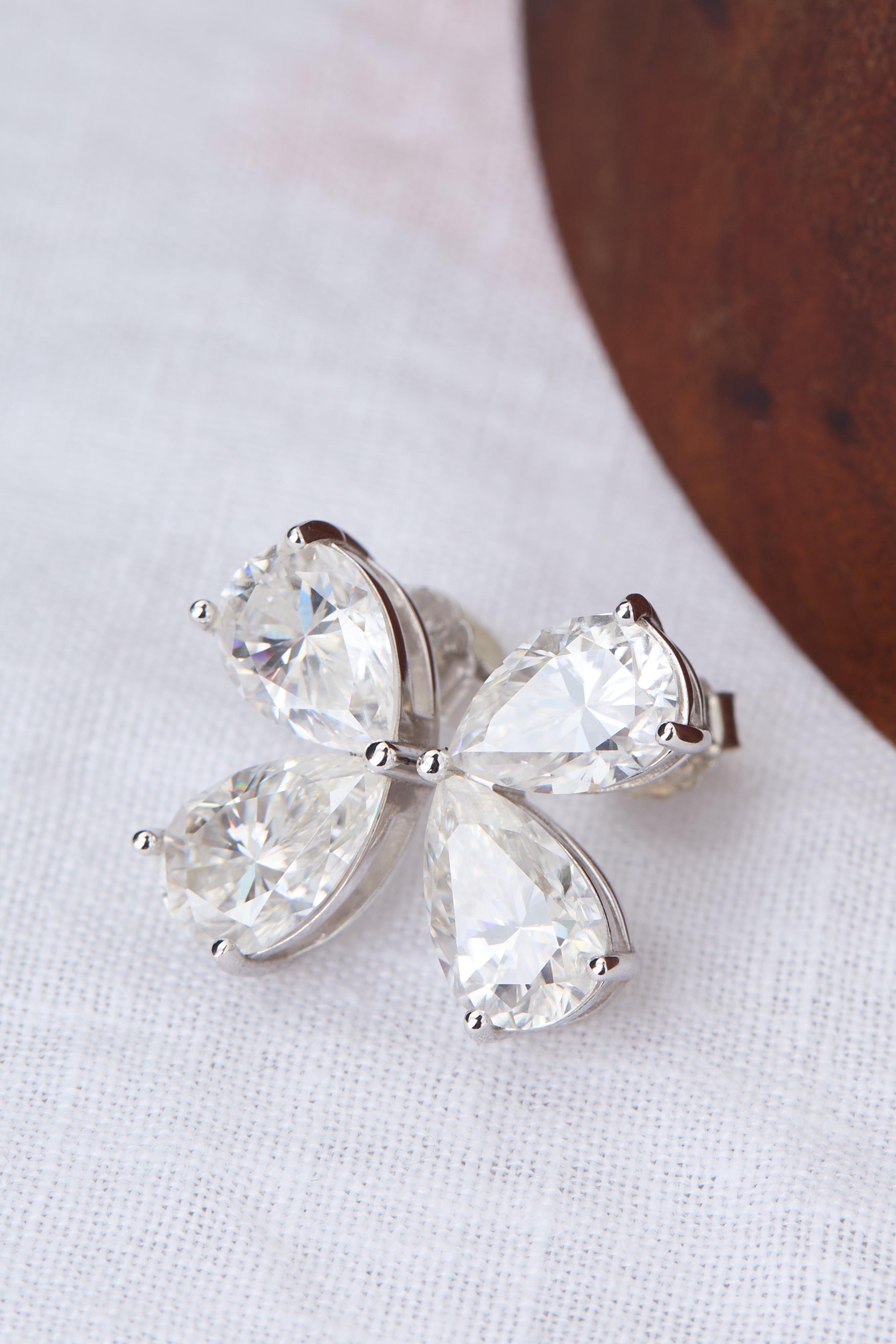 Sterling Silver Moissanite Butterfly Earrings | London Jewellery