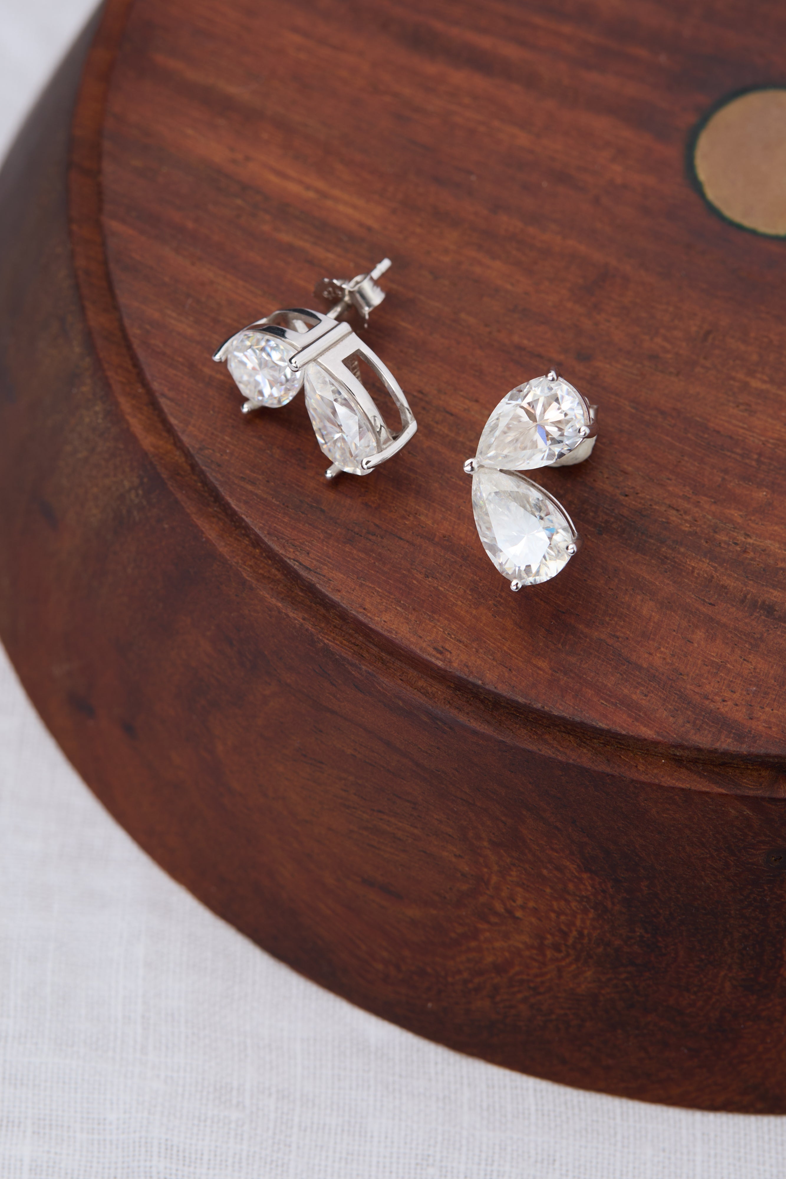 Sterling Silver Moissanite Butterfly Earrings | London Jewellery