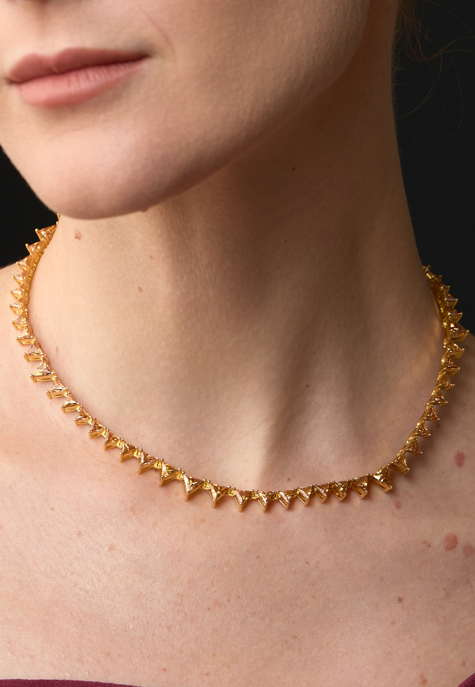 The Solid Gold Moissanite Collar Necklace That Was Designed to Actually Be Worn | Moyiola Abeo