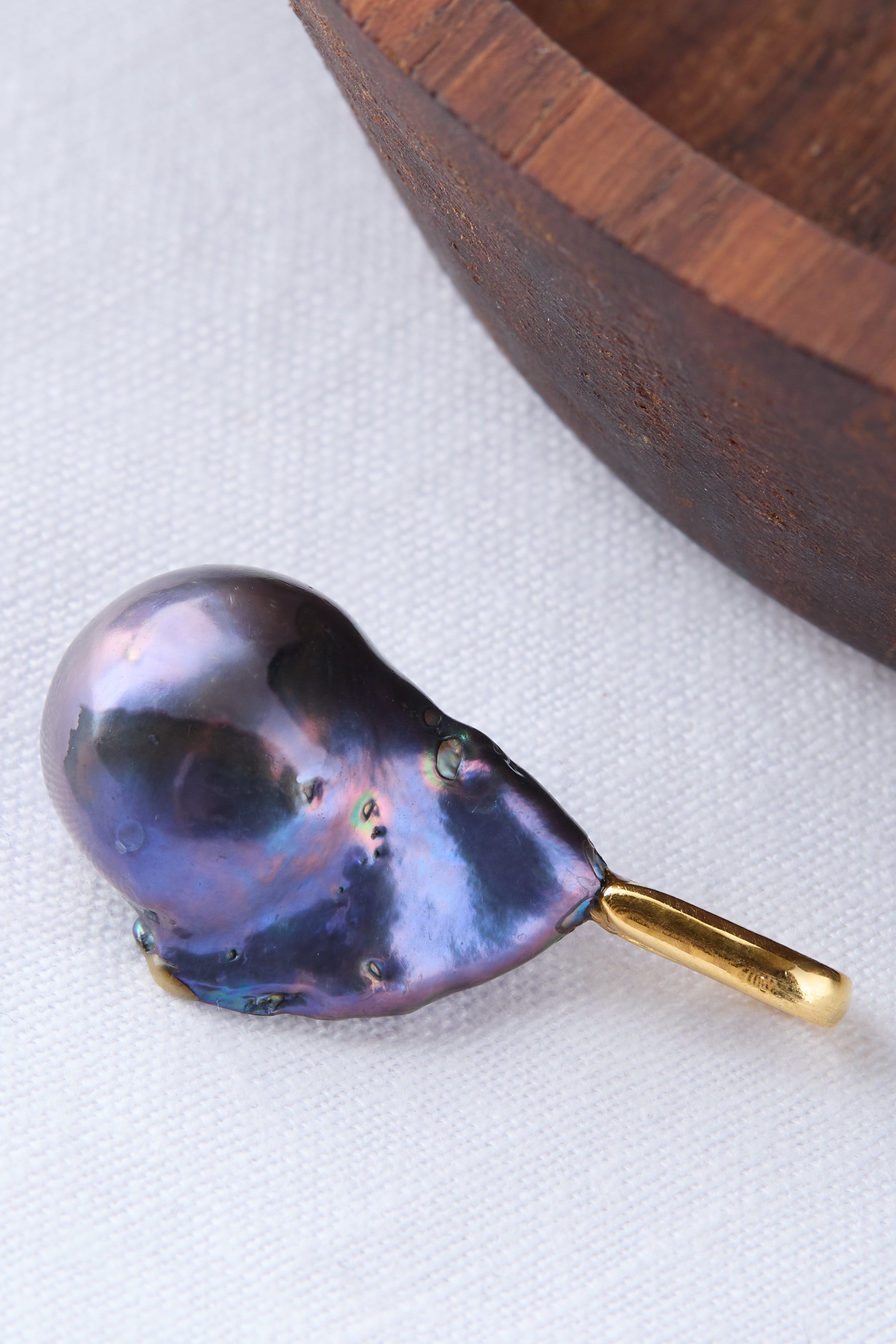 9ct Gold Baroque Pearl Pendant | Handmade in London