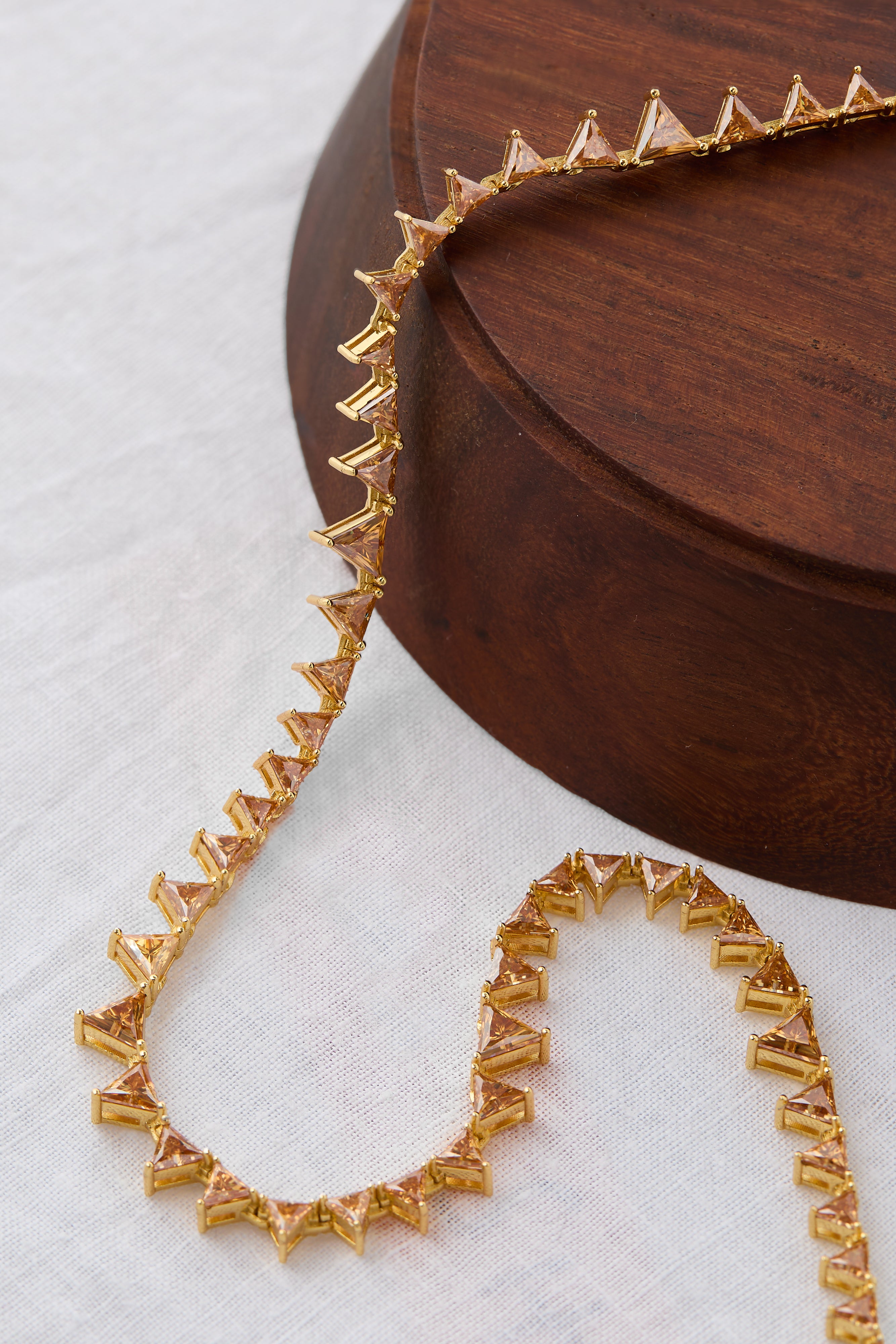 Solid Gold Moissanite Urchin Crest Collar Necklace | London