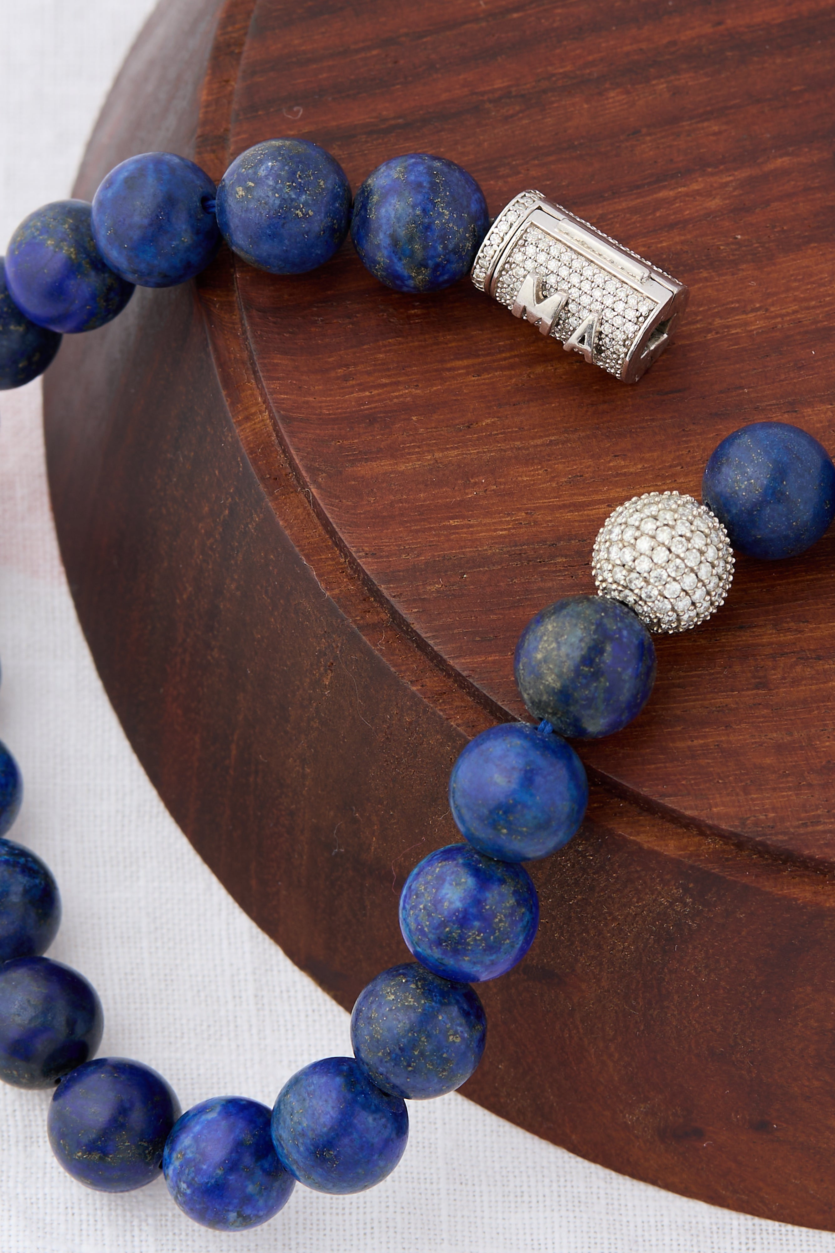 Lapis Lazuli Collar Necklace with Moissanite