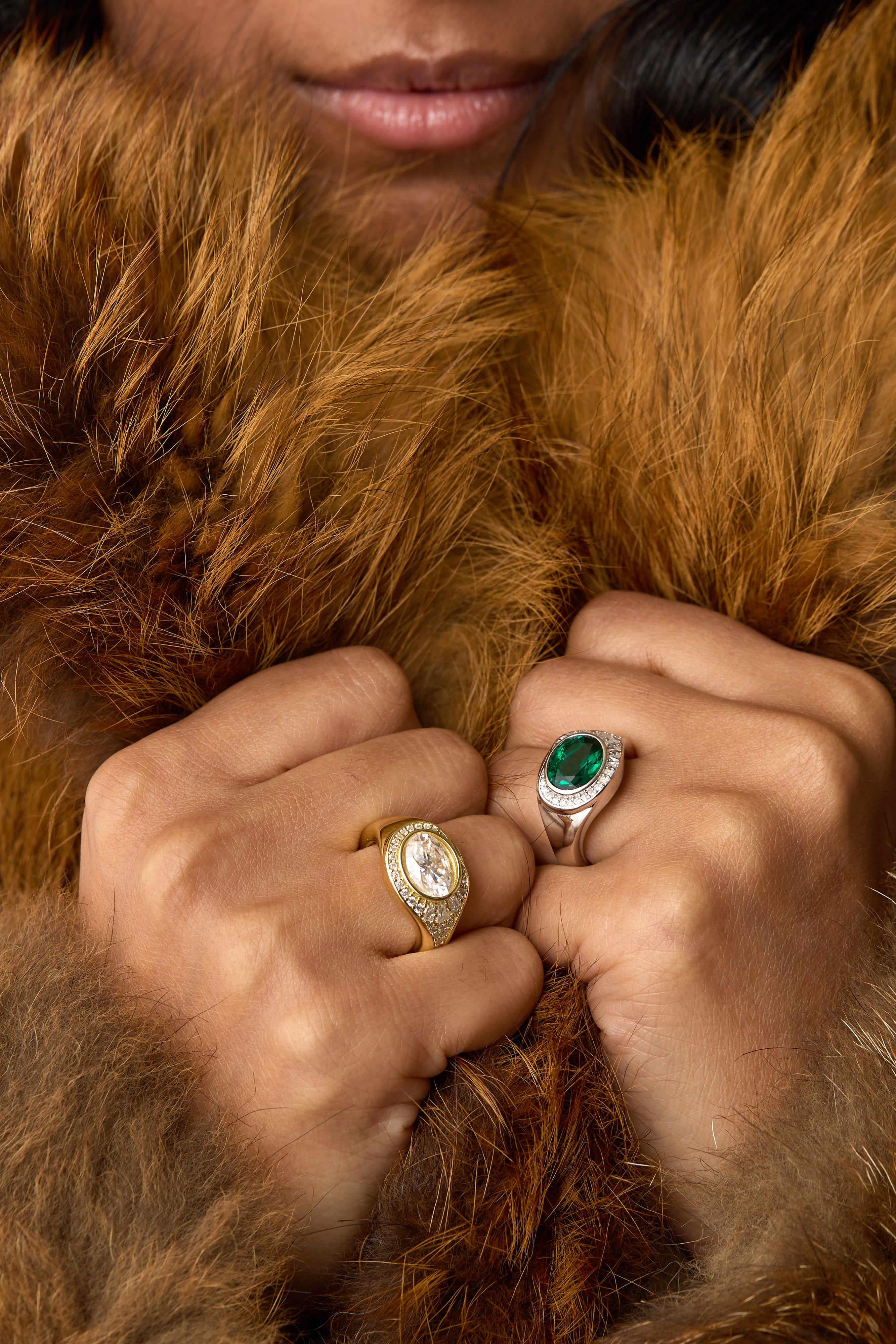9k Solid Gold Cove Oval Moissanite Ring | Signet Inspired London