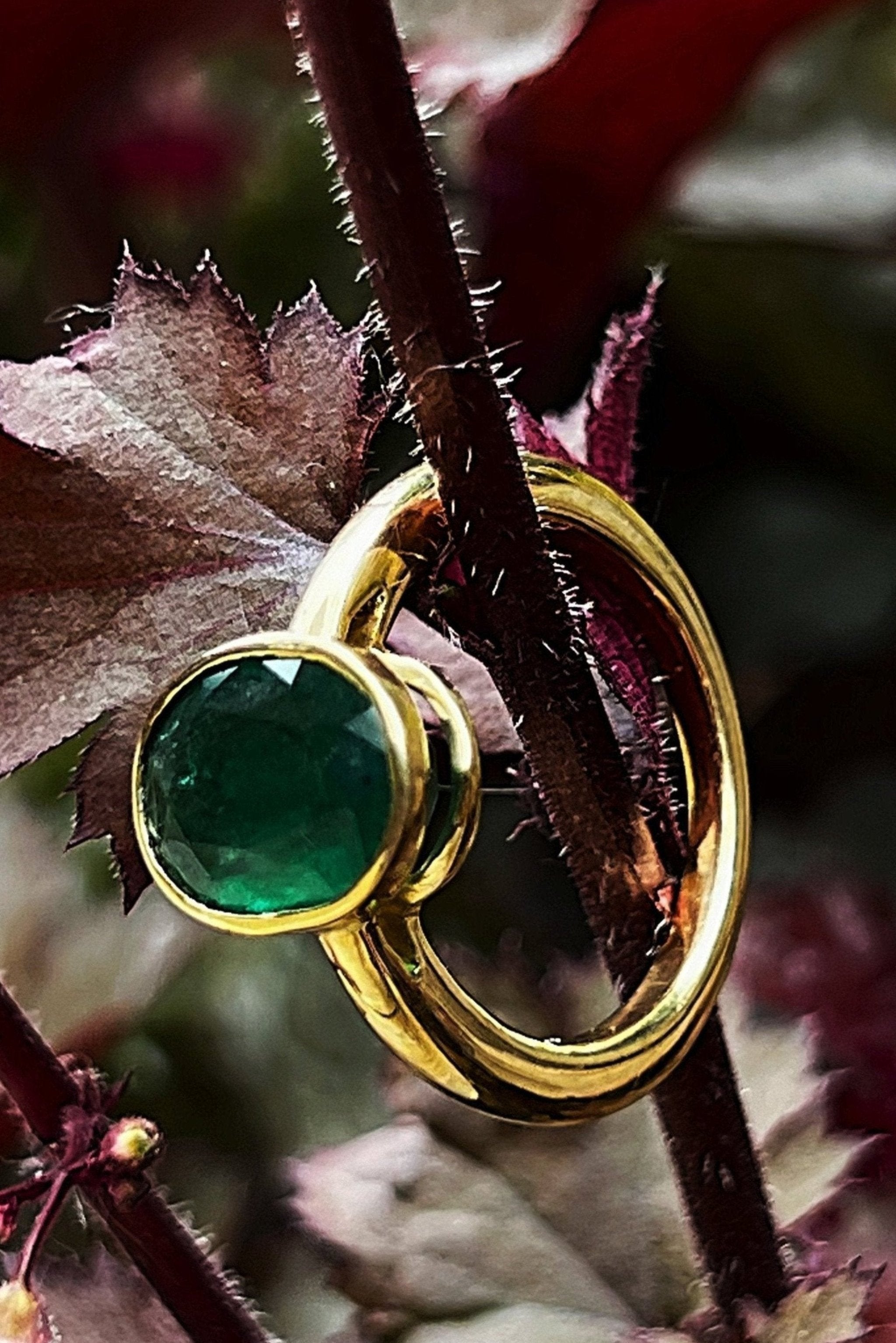 18k Gold Zambian Emerald Ring | 3ct Oval Engagement Ring
